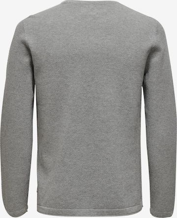 Coupe regular Pull-over 'Panter' Only & Sons en gris