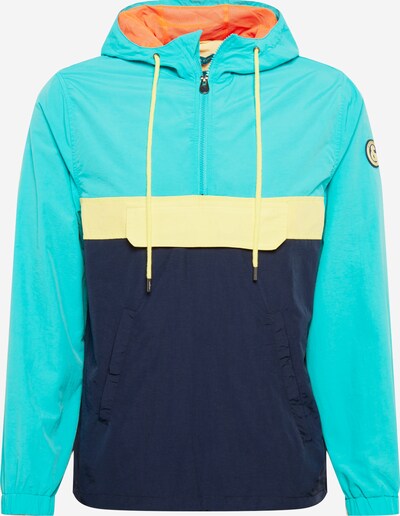 COLOURS & SONS Veste mi-saison 'RANDY' en bleu marine / turquoise / jaune clair / orange, Vue avec produit
