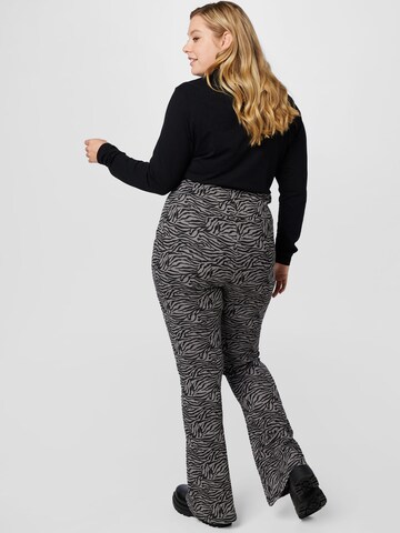 Urban Classics Flared Trousers in Black