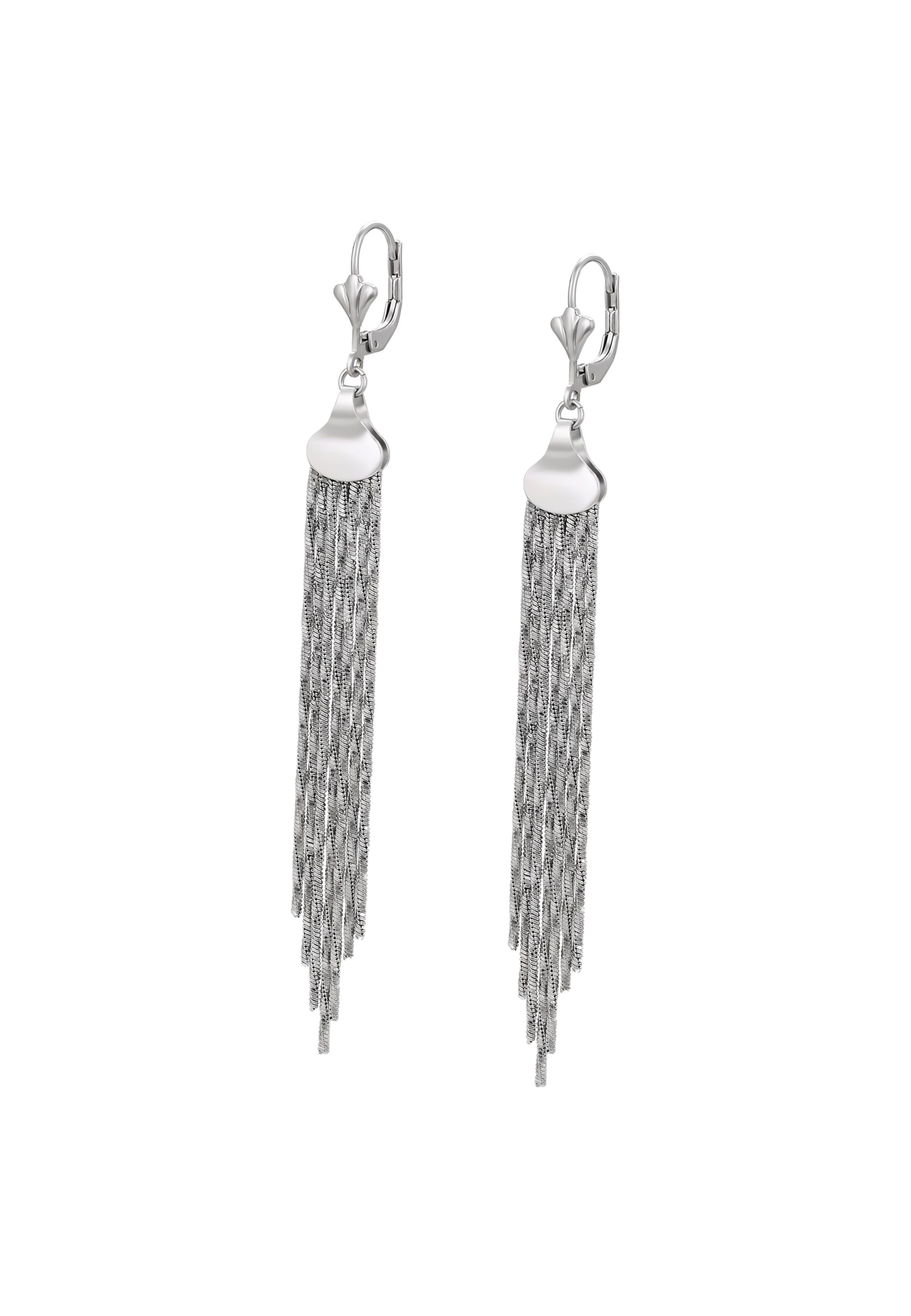 Boucles d'oreilles faina en argent : devant