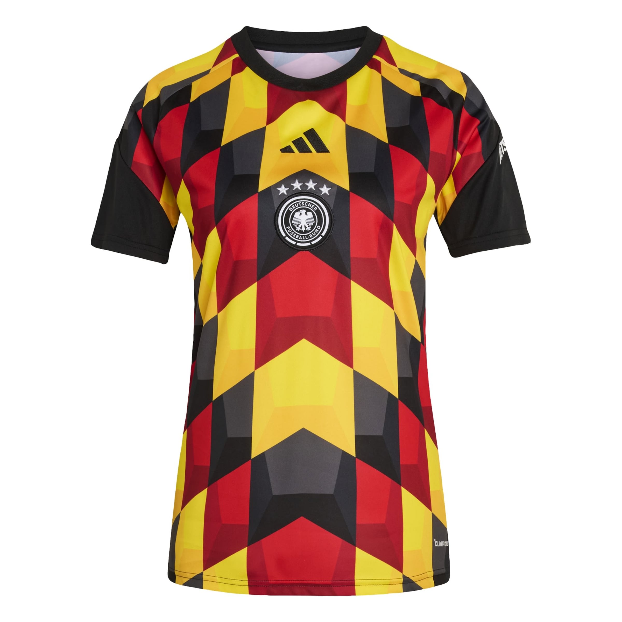 ADIDAS PERFORMANCE Maillot 'Deutschland 26 Pre-Match' en S en jaune / rouge / noir / blanc, Vue avec produit