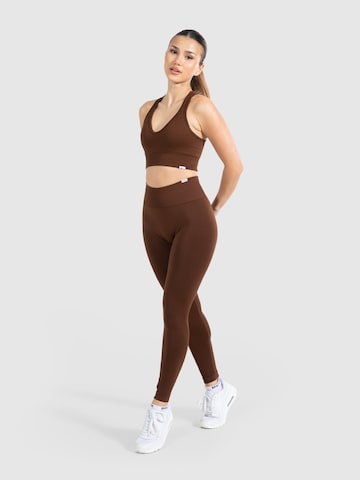 Smilodox Skinny Workout Pants 'Amaze Pro' in Brown