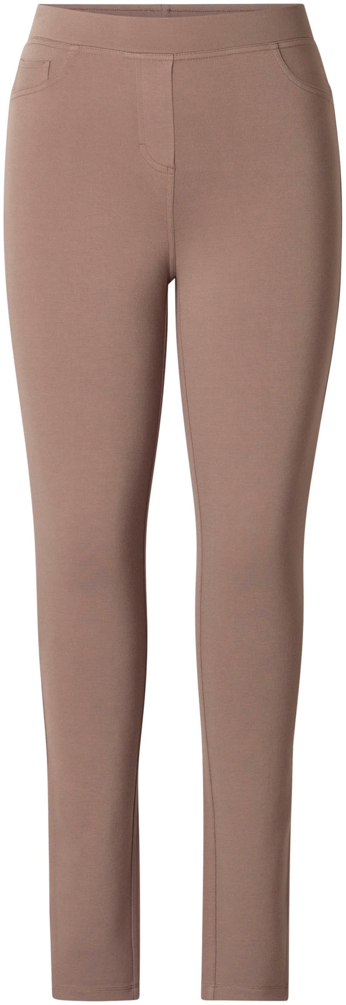 BASE LEVEL CURVY Skinny Leggings in Grey: front
