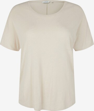 Tom Tailor Women + T-Shirt in Beige: predná strana