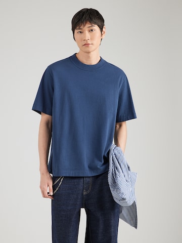 Tricou de la Abercrombie & Fitch pe albastru: față