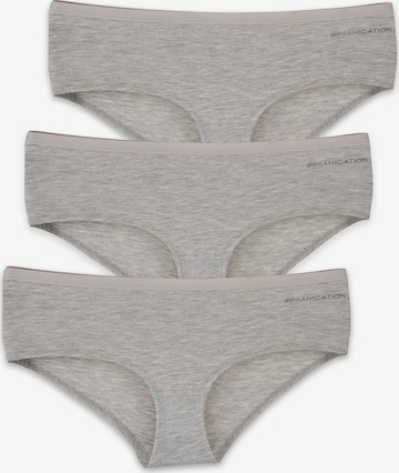 Organication Panty in Grau: Vorderseite
