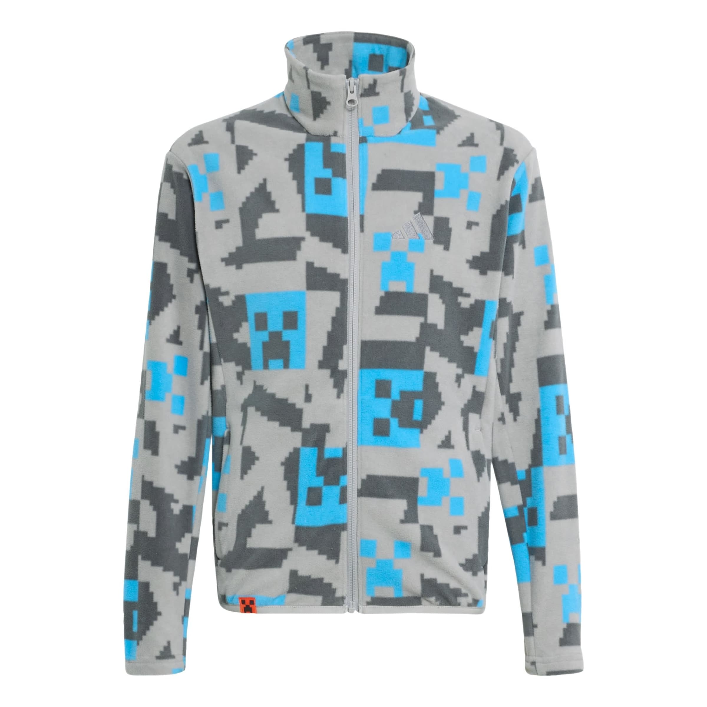 ADIDAS TERREX - Casaco de velo funcional 'Adidas x Minecraft' em cinzento: frente