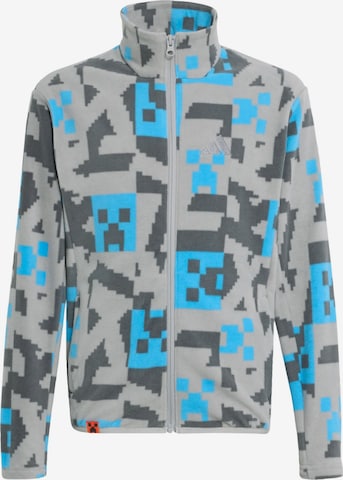 Giacca di pile funzionale 'Adidas x Minecraft' di ADIDAS TERREX in grigio: frontale