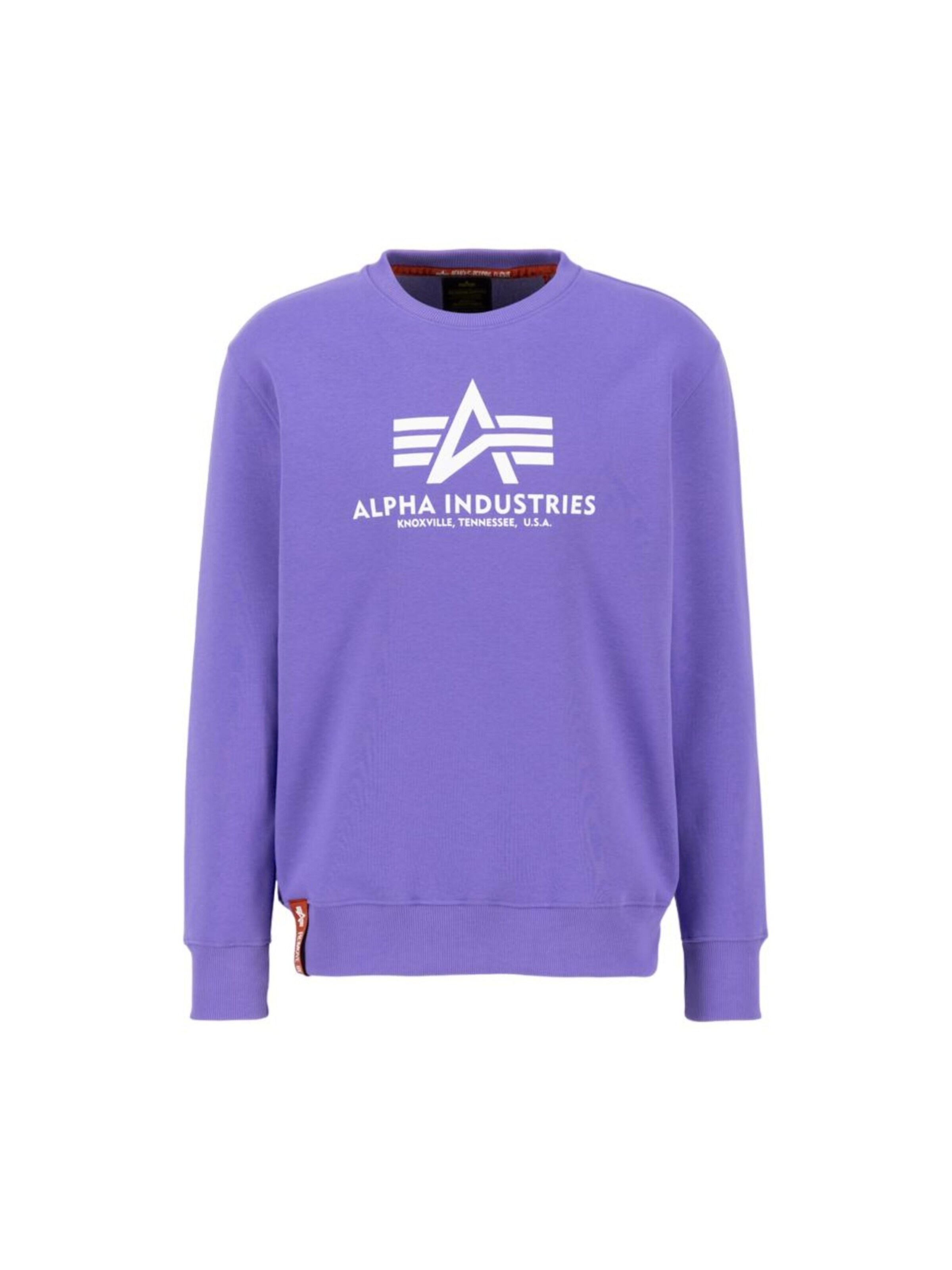 ALPHA INDUSTRIES Sweatshirt 'Basic Logo' in Purple: front
