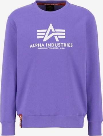 ALPHA INDUSTRIES Sweatshirt 'Basic Logo' in Purple: front