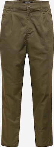 Only & Sons Pleat-Front Pants 'Dew' in Green: front
