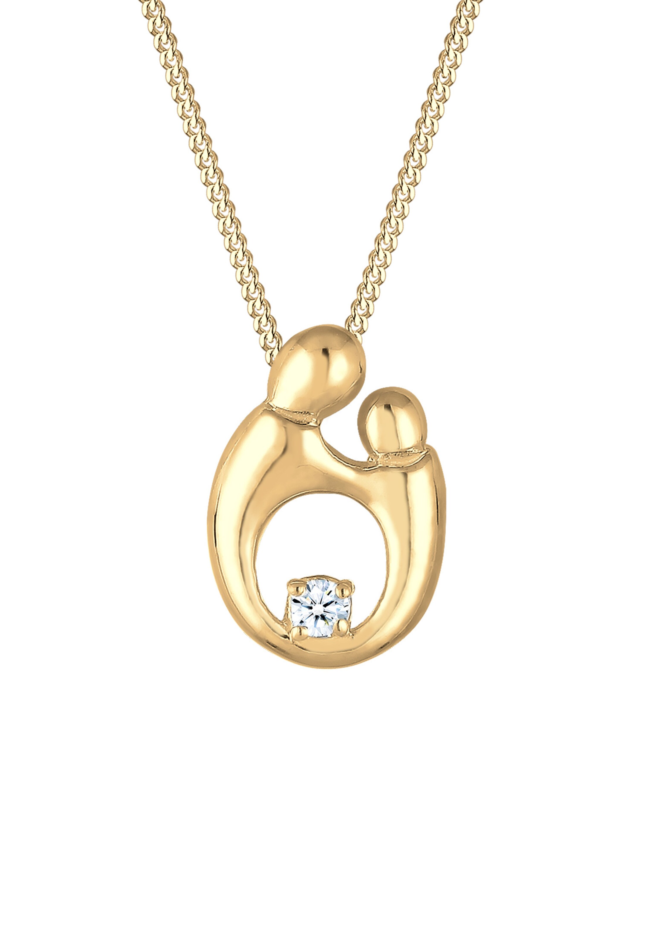 Elli DIAMONDS Necklace ' Mutter und Kind' in Gold