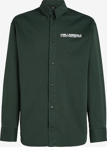 Karl Lagerfeld Regular fit Button Up Shirt in Green: front