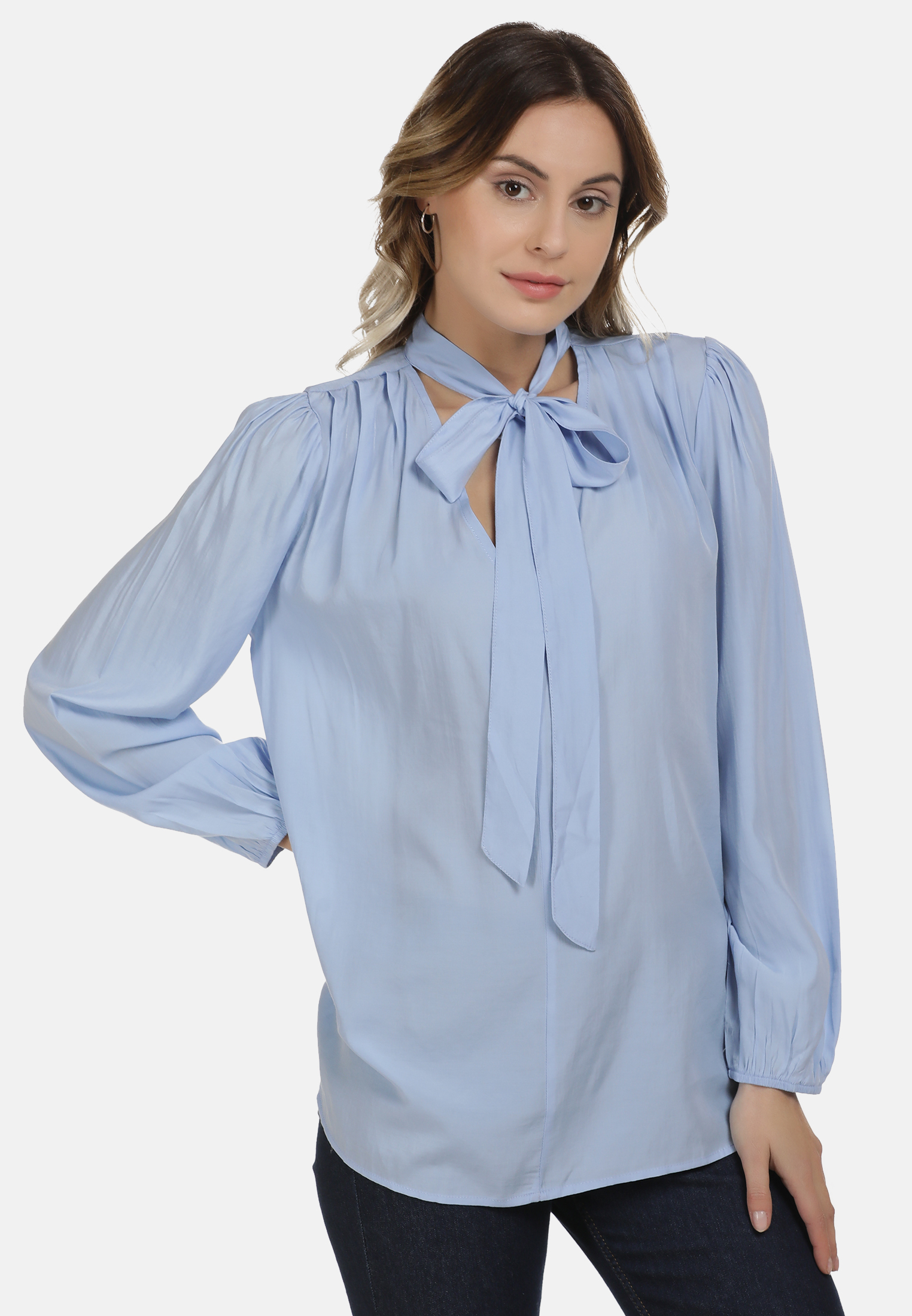 PROMO 9KAg8 DreiMaster Maritim Camicia da donna in Blu Chiaro 