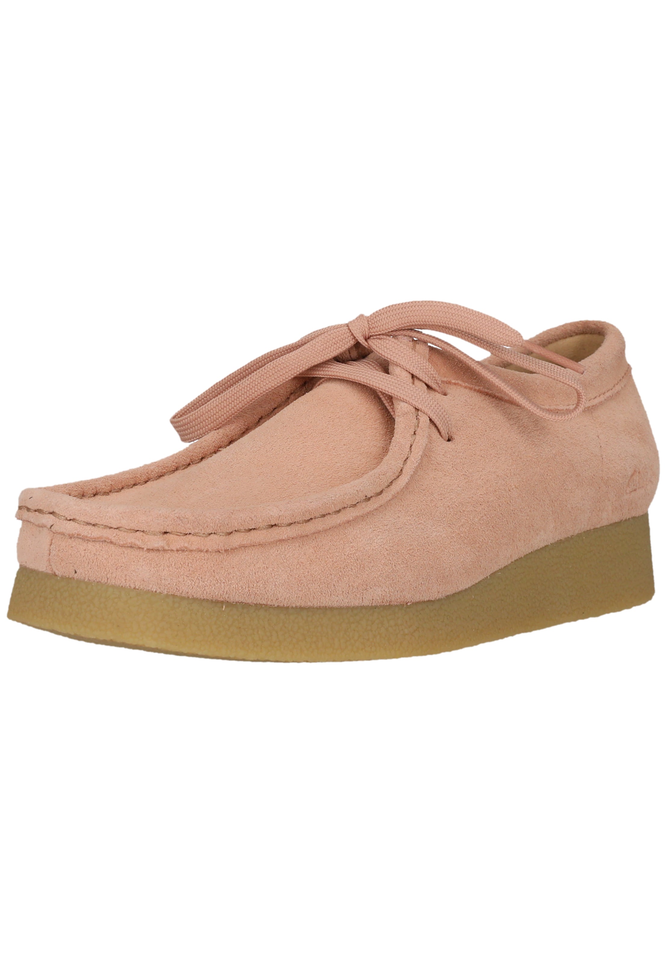 CLARKS Lace-up shoe 'Wallabee EVO' in Pink: front
