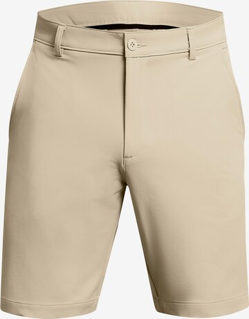 UNDER ARMOUR Regular Workout Pants in Beige: front