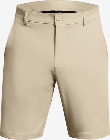 UNDER ARMOUR Workout Pants in Beige: front