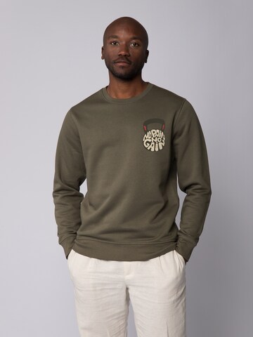Watapparel Sweatshirt 'No Pain, no Gain' in Groen: voorkant