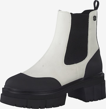 s.Oliver - Botas Chelsea en blanco: frente