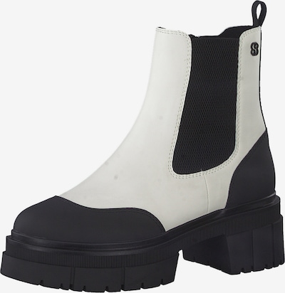 s.Oliver Chelsea boots i svart / vit, Produktvy