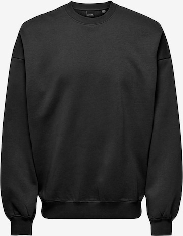 Only & Sons Collegepaita 'ONSTurner' värissä musta: etupuoli