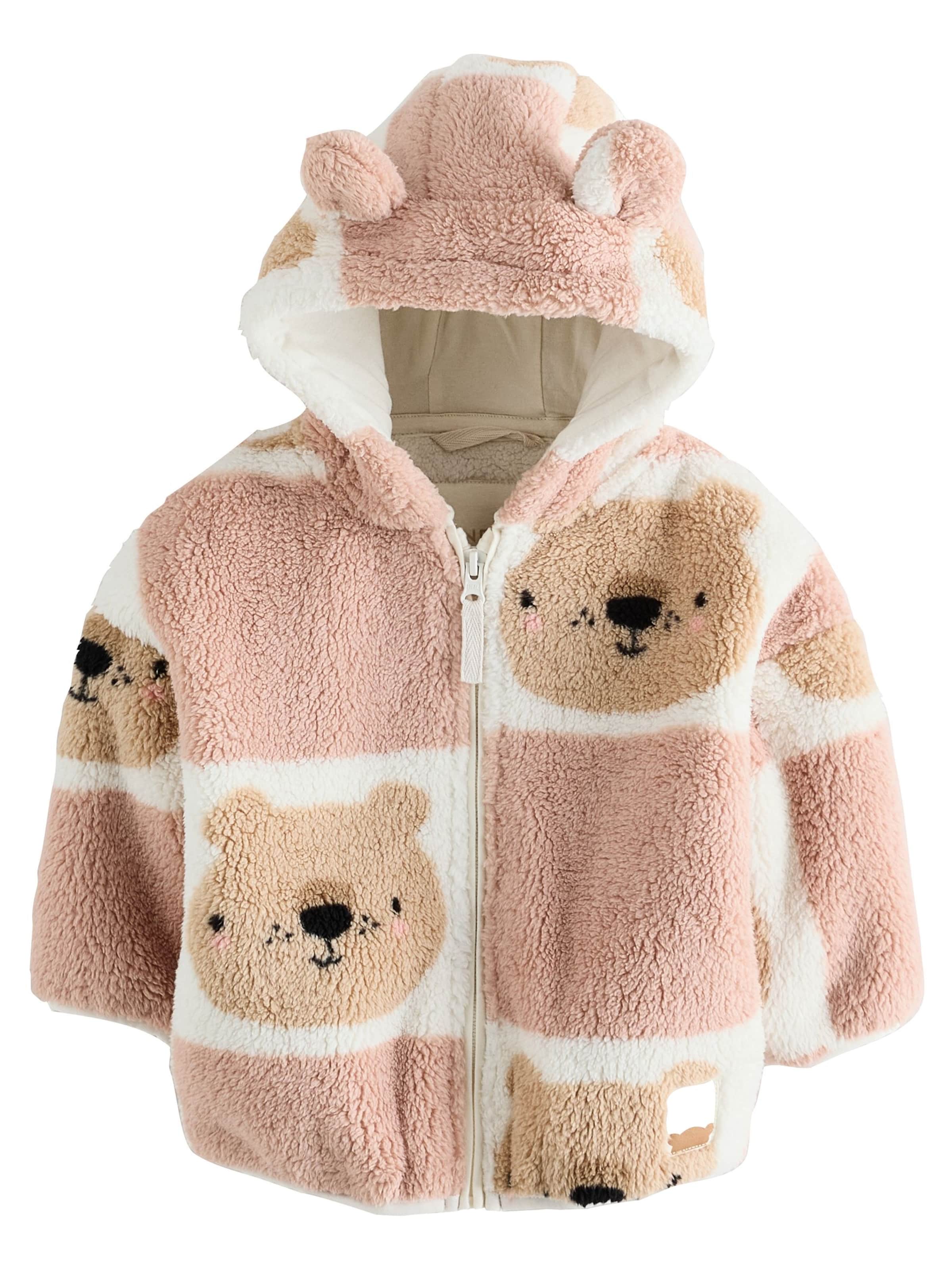 Next Fleecejakke i brun: forside