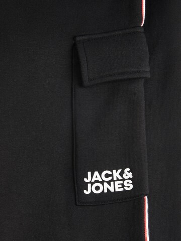 JACK & JONES Tapered Cargobroek 'GORDON ATLAS' in Zwart