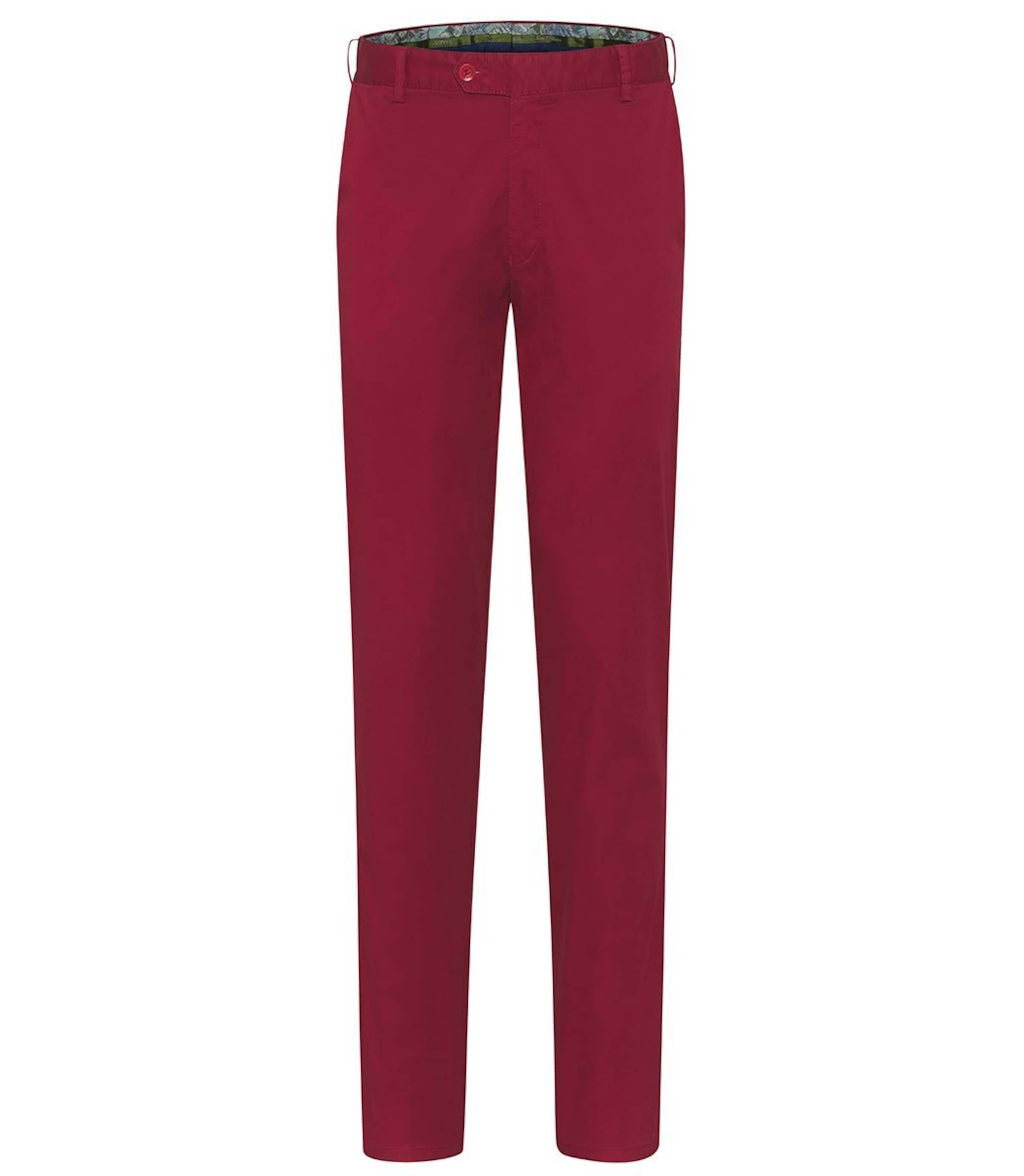 MEYER Regular Chino trousers 'Oslo' in Red: front
