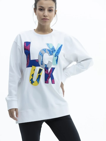 SCR. Athletic Sweater 'ILONA' in White
