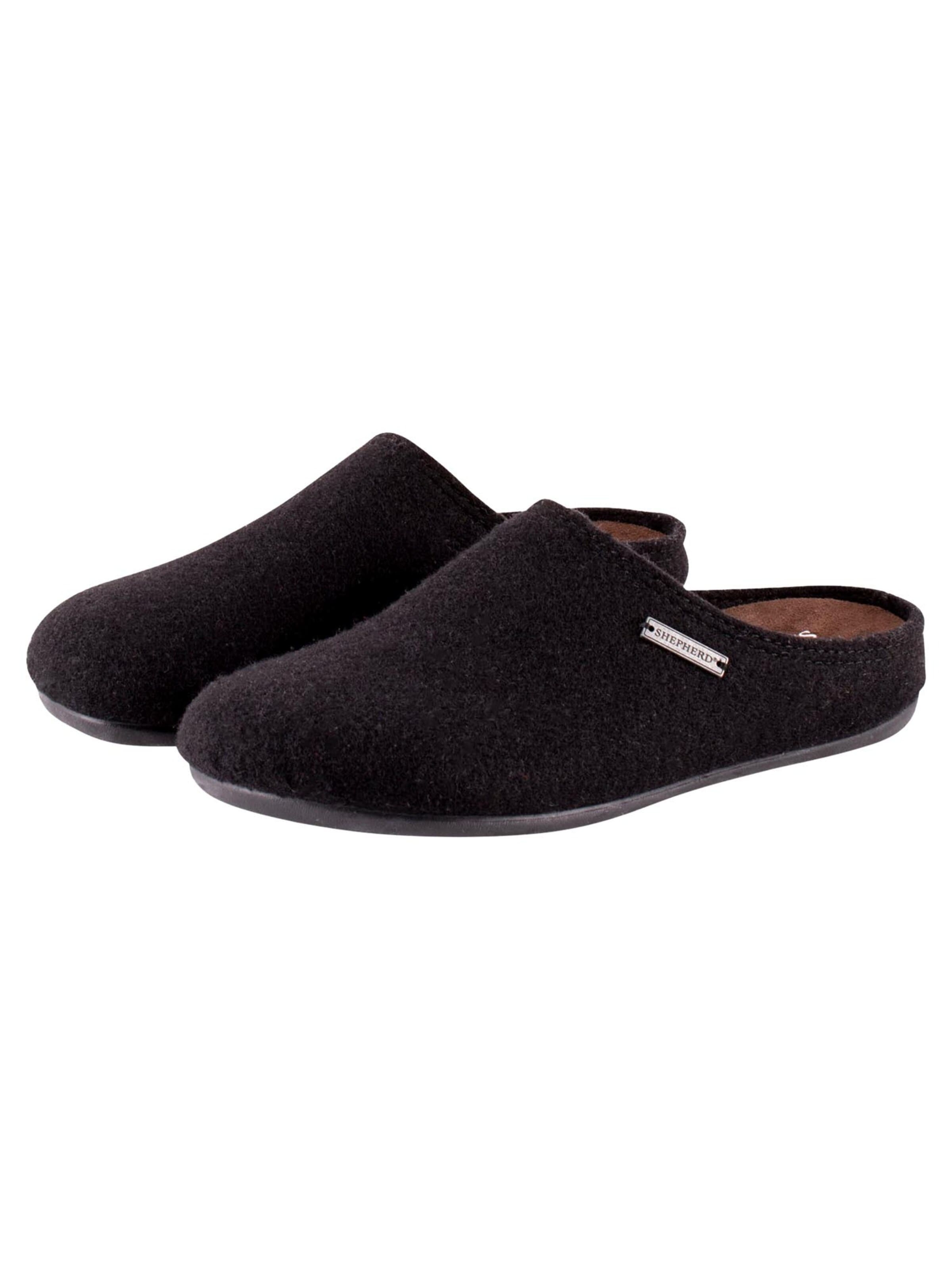 SHEPHERD Pantolette 'Jon'‌‌ in Schwarz: Vorderseite