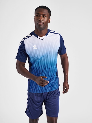 Hummel - Camisola de futebol em azul: frente