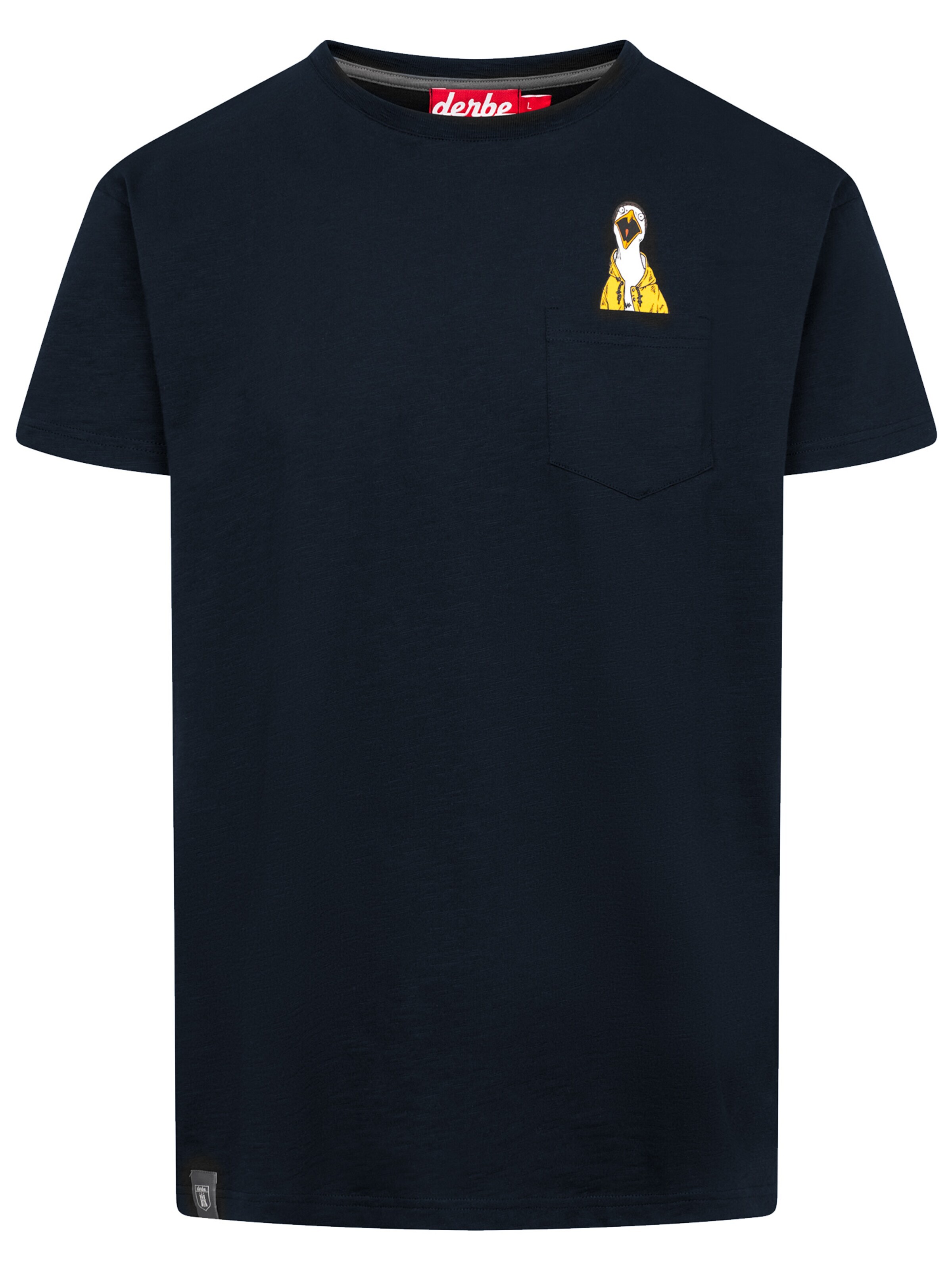 Derbe Shirt 'Schreimöwe Pocket'‌‌‌‌‌‌‌‌‌‌ in Blau: Vorderseite