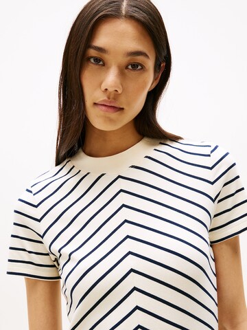 TOMMY HILFIGER Kleid 'Fit And Flare' in Weiß