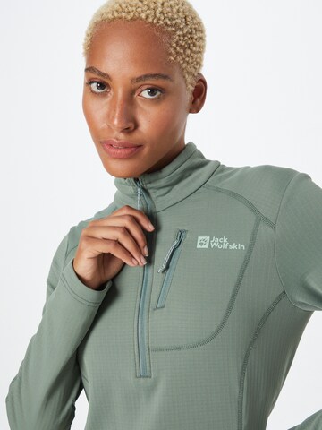 JACK WOLFSKIN Athletic Sweater 'KOLBENBERG' in Green