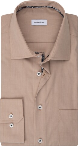 SEIDENSTICKER Regular fit Button Up Shirt in Brown