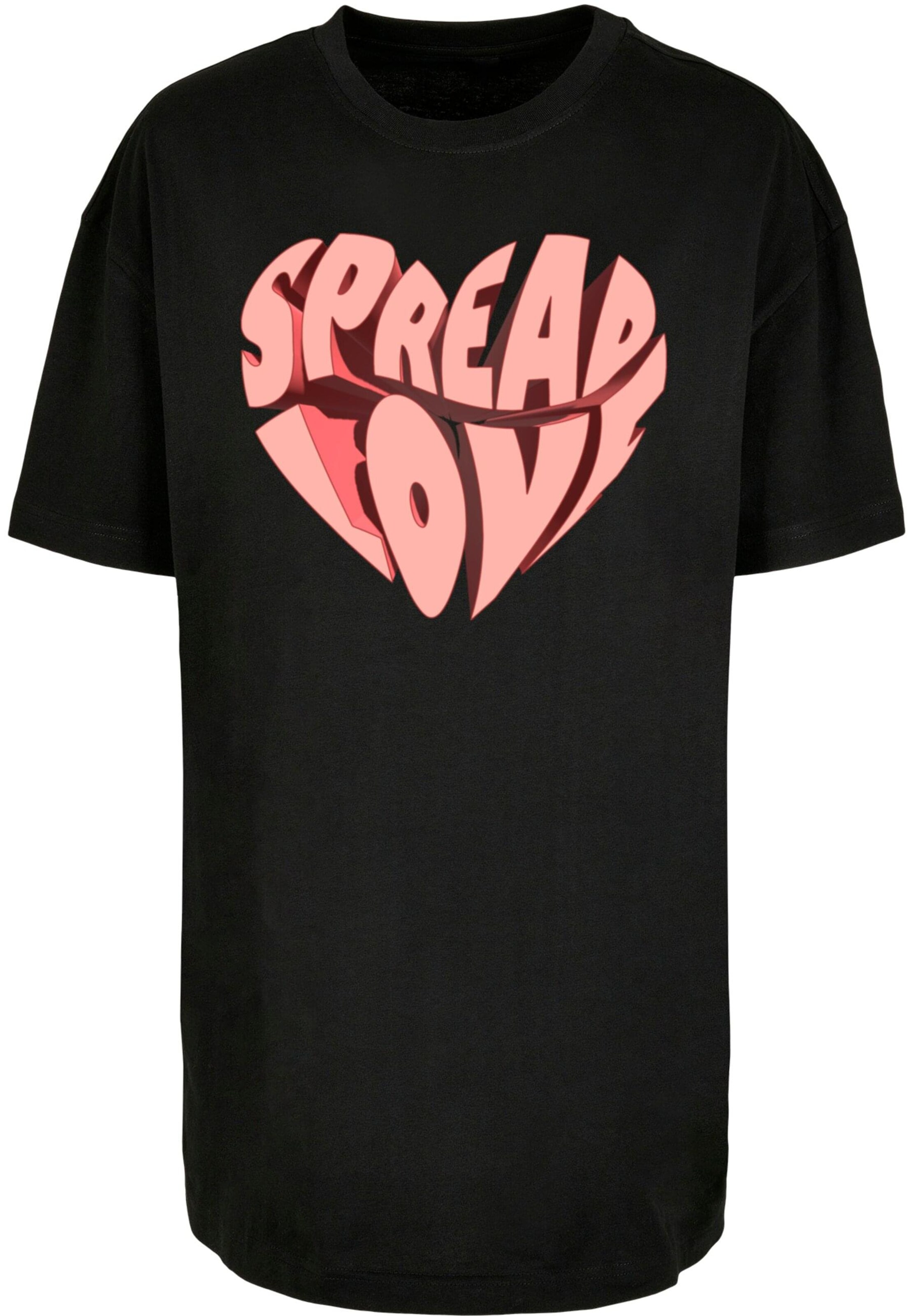 T-shirt oversize 'Hugs & Love - Spread Love' Merchcode en noir : devant