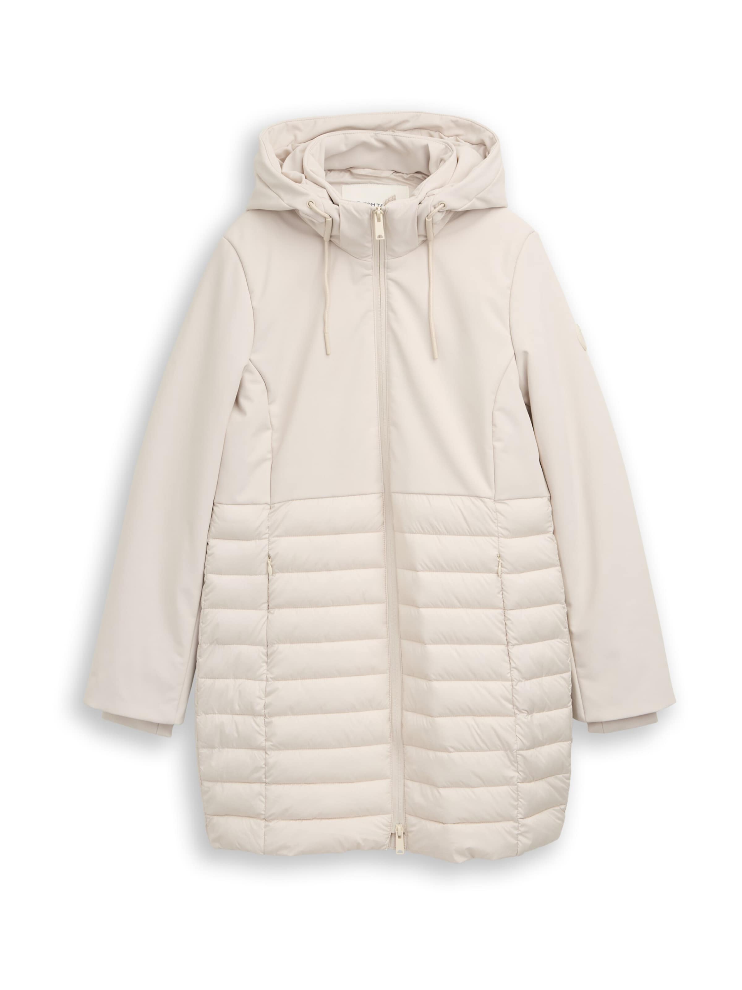 TOM TAILOR Tussenmantel in Wit: voorkant