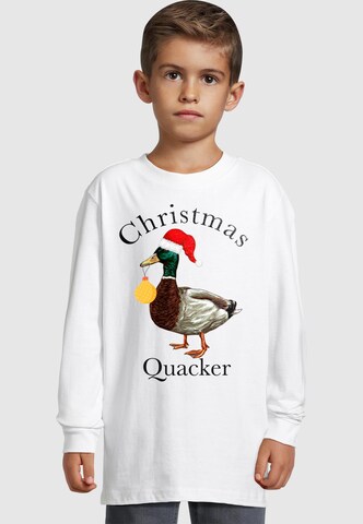 ABSOLUTE CULT Shirt 'Christmas Quacker' in Wit: voorkant