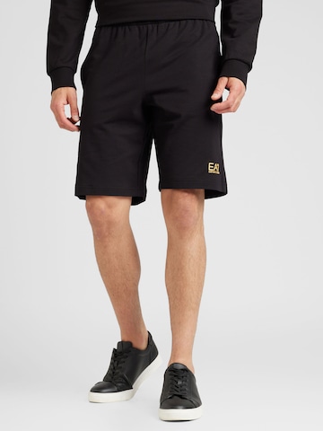 Loosefit Pantaloni 'Core Identity' di EA7 Emporio Armani in nero: frontale