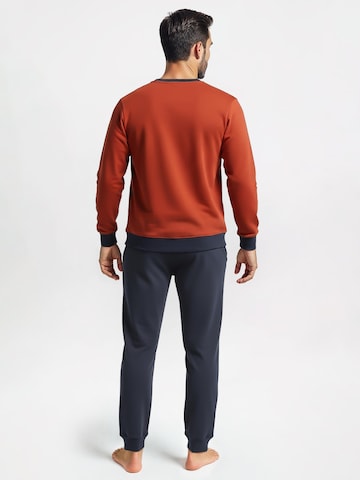CALIDA Pyjama lang 'Nightwear Xtra' in Bruin
