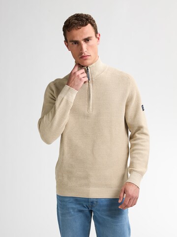 Pull-over Petrol Industries en beige : devant