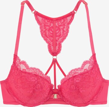 LASCANA - Push-up Soutien em rosa: frente