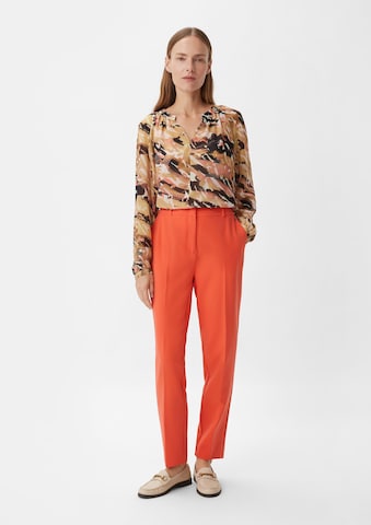 Regular Pantalon COMMA en orange : devant