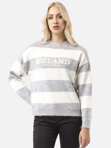 Pull-over CIPO & BAXX en gris : devant