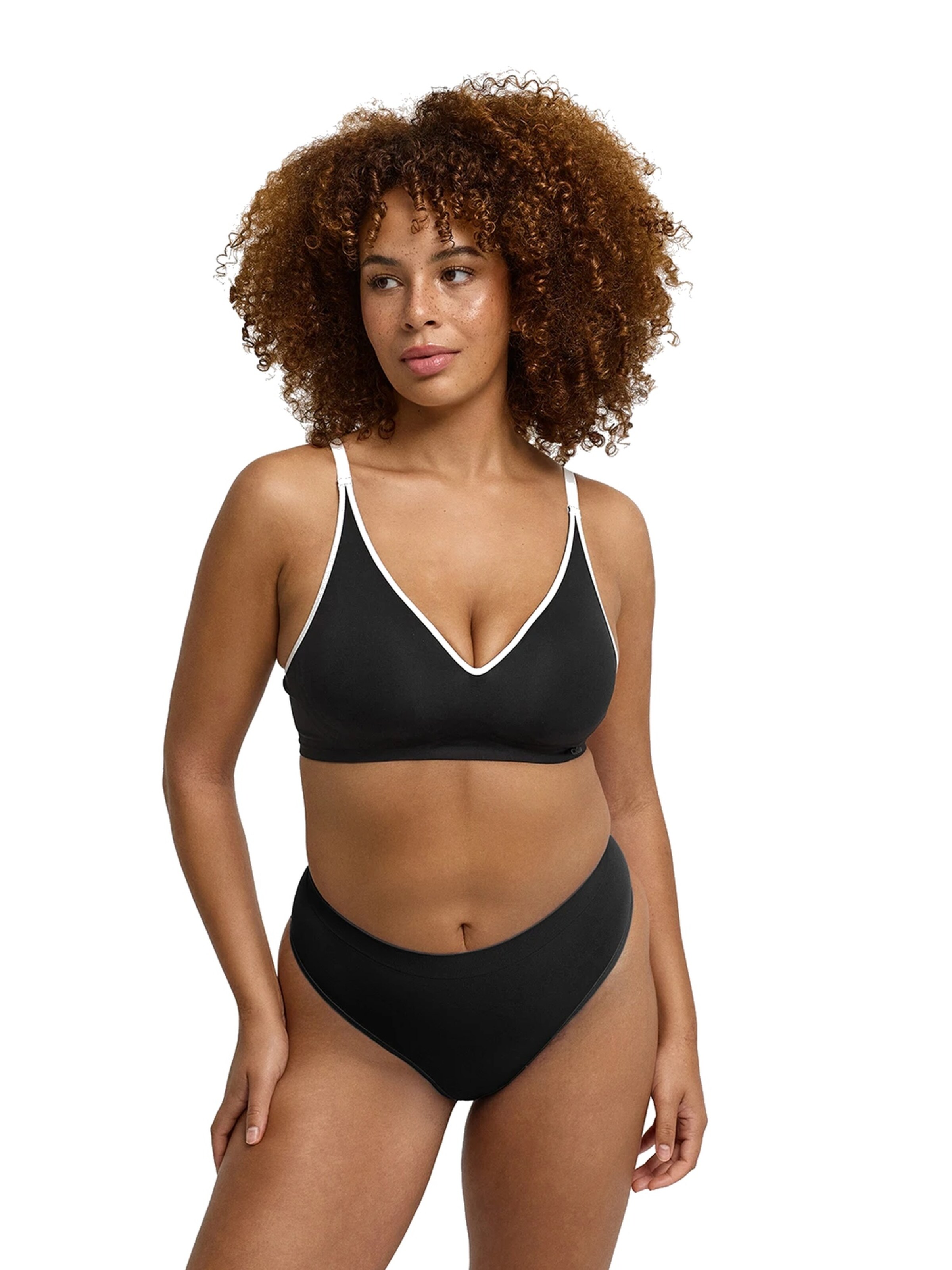 cfab (formerly creamy fabrics) - Push-up Sujetador 'Lined Comfort Push-Up BH' en negro: frente