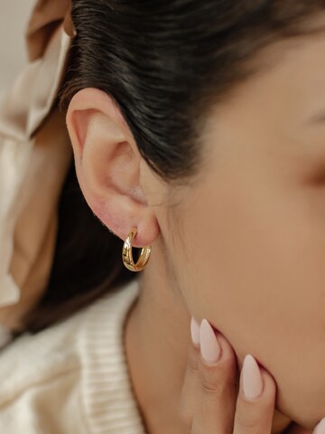 Hey Happiness Ohrringe 'Bold Dome' in Gold: Vorderseite
