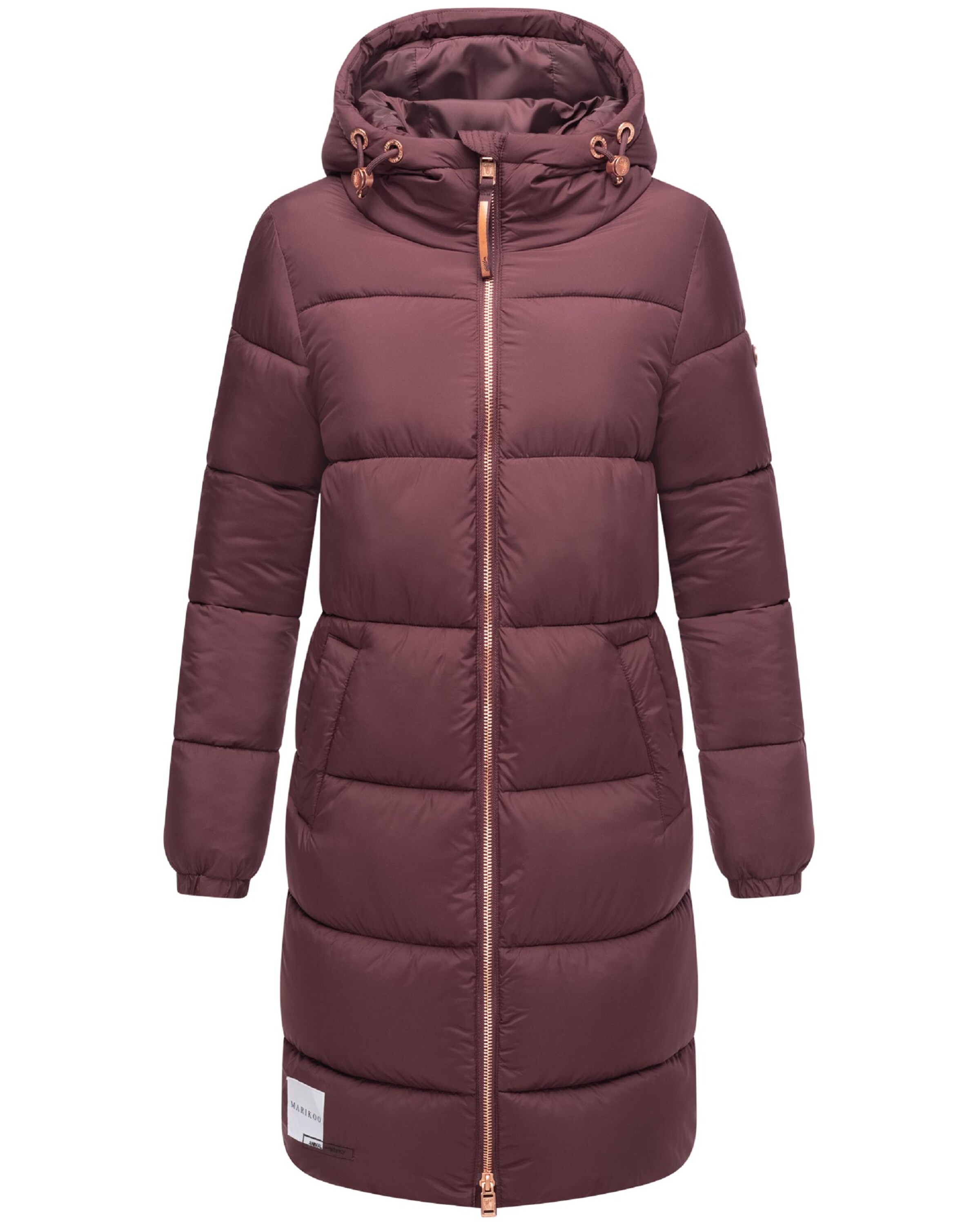 MARIKOO Winter coat in Red: front