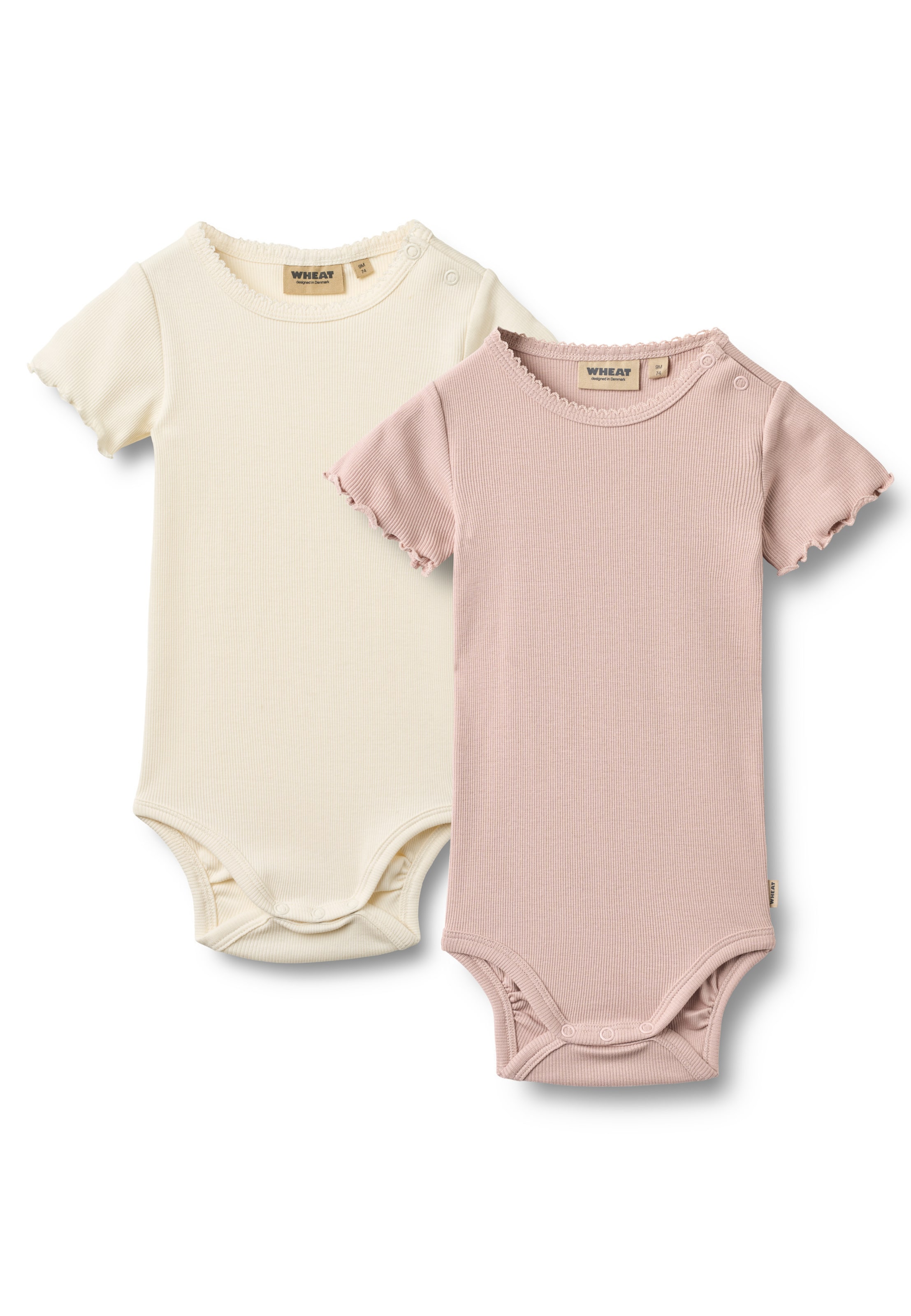 Barboteuse / body 'Maren' WHEAT en beige : devant