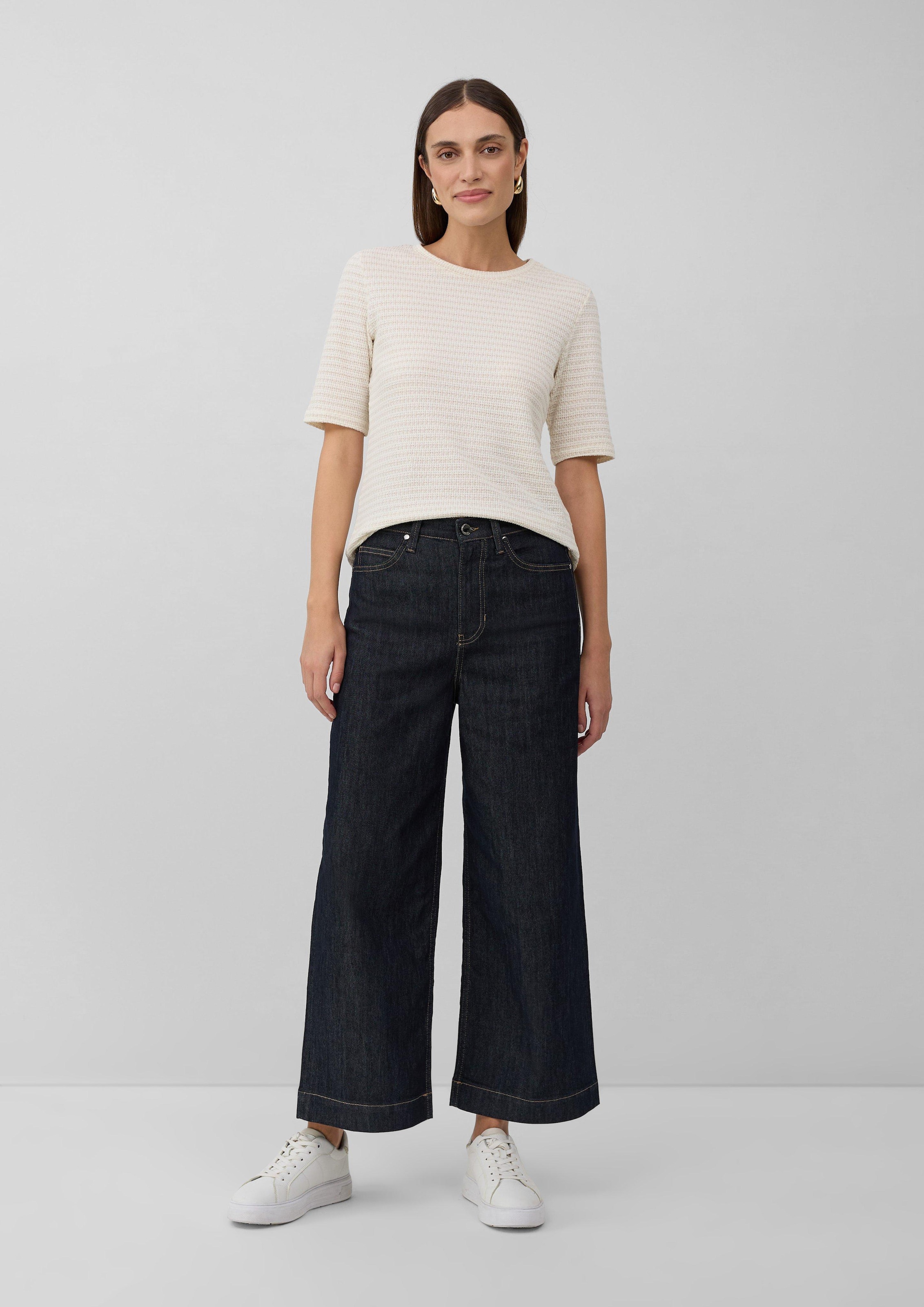 s.Oliver BLACK LABEL Wide leg jeans van viscose-katoenmengsel model