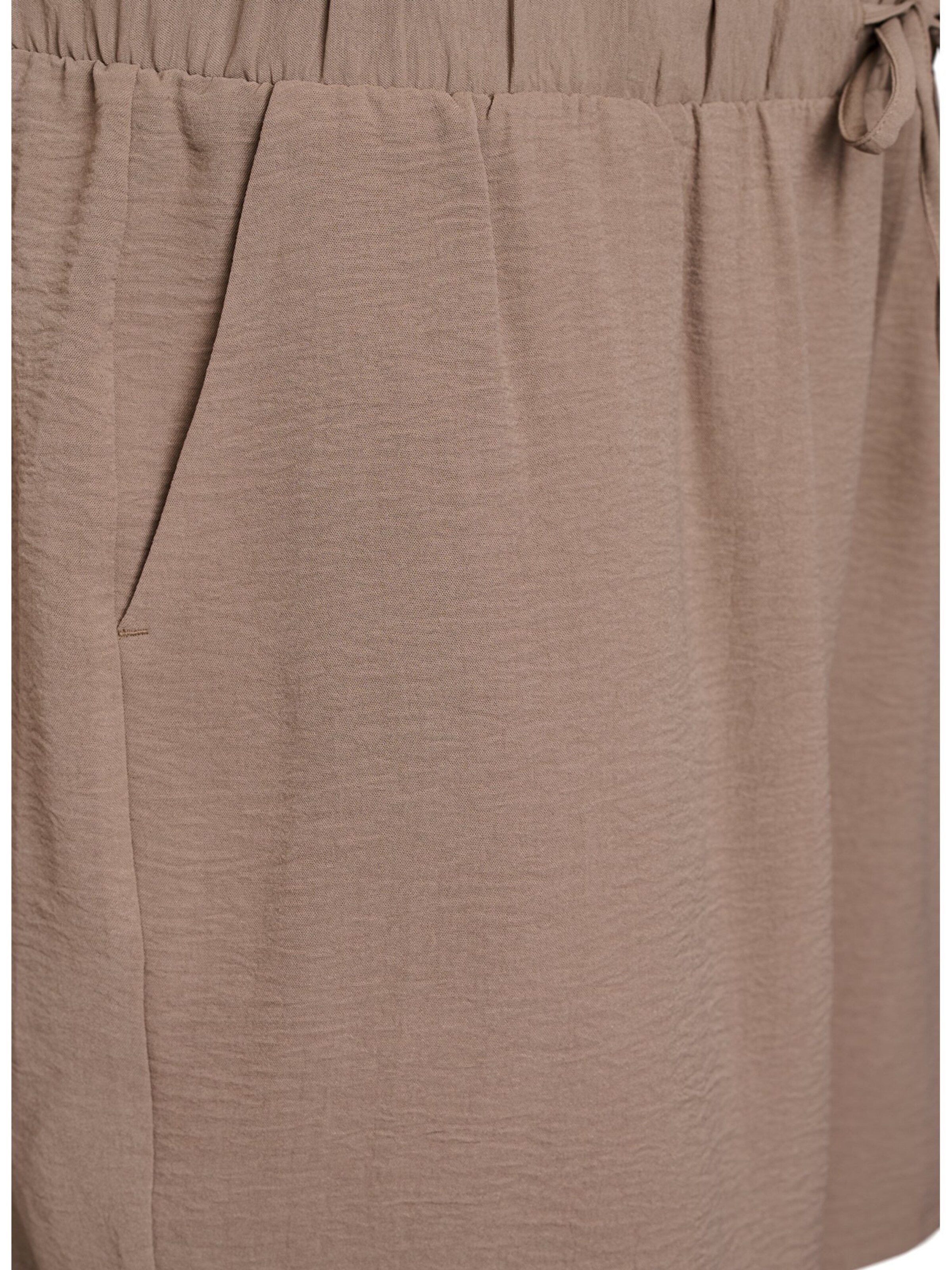 Zizzi Loose fit Trousers 'Mfikka' in Brown